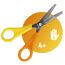 Westcott Kinderschere Gelb Linkshänder | Schere mit integrierter 5 cm Skala | Bastelschere 13 cm (5") ideal für Kinderhände | Sicherheit durch abgerundete Spitze | E-21593 00