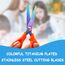 CCR Linkshänder Schere Kinder,Linkshändige Farbige Titanium Kinderschere,13cm Kinderschere Linkshändige,3 Stück,Bequemer Griff,Geeignet für Klassenzimmer,Schule,Haus und Handwerk Zimmer Szenarien