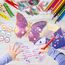 12 Einladungskarten zum Kindergeburtstag, 12 x 10 cm Schmetterlingen Einladungskarten, 12 Umschläge,12 Aufkleber, Geburtstagseinladungen für Mädchen und Jungen, Geburtstagseinladungen Kinder Lila
