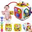 spielzeug ab 1 2 Jahr, 7 in 1 Montessori Babyspielzeug Motorikschleife Activity Center Motorikspielzeug Lernspielzeug Sensorik Sortierspiel Motorikwürfel kinderspielzeug für Junge Mädchen Geschenk