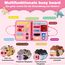 JHkim Busy Board Deutsch Montessori Spielzeug ab 1 2 3 4 Jahre, Jungen & Mädchen Kinder Sensorik Geschenk, Activity Board Busy Book Lernspielzeug, Motorikspielzeug für Reise Auto & Flugzeug, Rosa