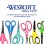 Westcott Kinderschere Pink Rechtshänder | Schere mit integrierter 5 cm Skala | Bastelschere 13 cm (5") ideal für Kinderhände | Sicherheit durch abgerundete Spitze | E-21591 00