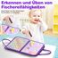 JHkim Montessori Busy Board Deutsch, Kinder Spielzeug ab 1 2 3 4 Jahre, Activity Board Busy Book, Geschenke für Junge Mädchen, Kinder Sensorik Lernspielzeug, Motorikbrett für Reise Auto Flugzeug