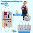JHkim Montessori Busy Board Deutsch, Kinder Spielzeug ab 1 2 3 4 Jahre, Activity Board Busy Book, Geschenke für Junge Mädchen, Kinder Sensorik Lernspielzeug, Motorikbrett für Reise Auto Flugzeug, Grau