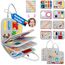 JHkim Montessori Busy Board Deutsch, Kinder Spielzeug ab 1 2 3 4 Jahre, Activity Board Busy Book, Geschenke für Junge Mädchen, Kinder Sensorik Lernspielzeug, Motorikbrett für Reise Auto Flugzeug, Grau