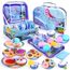 Auney 36 Pcs Teeservice Kinder,Meerjungfrau Spielzeug Kinderküche Zubehör Tragekoffer mit Zinn Tee Set,Mermaid Tea Service Kindergeschirr Spielküche Teeparty Rollenspiel für Geschenk Mädchen Spielzeug