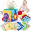 hahaland Baby Spielzeug 6 12 Monate Tissue Box, Montessori Toy Sensorik motorik Spielzeug, Stofftücher Kontrastreiche Farben Lernen Sensorische Spielzeug für Jungen Mädchen Geschenke