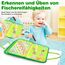 JHkim Montessori Busy Board Deutsch, Kinder Spielzeug ab 1 2 3 4 Jahre, Activity Board Busy Book, Geschenke für Junge Mädchen, Kinder Sensorik Lernspielzeug, Motorikbrett für Reise Auto Flugzeug, Grün