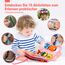 hahaland Activity Board Montessori Spielzeug, 7 in 1 Busy Board, Motorikspielzeug und Lernspielzeug Entwickeln Sensory Feinmotorik, Busy Book für Reise Autofahrt, Geschenk Mädchen 3 Jahre (Einhorn)