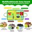 JHkim Montessori Busy Board Deutsch, Kinder Spielzeug ab 1 2 3 4 Jahre, Activity Board Busy Book, Geschenke für Junge Mädchen, Kinder Sensorik Lernspielzeug, Motorikbrett für Reise Auto Flugzeug, Grün