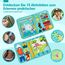 hahaland Busy Board Montessori Spielzeug, Interaktives Lernspielzeug und Motorikspielzeug für Kinder 3+ mit 15 Aktivitäten, Activity Board für Reise Autofahrt Flugzeug, Busy Book Geschenk 3 Jahre
