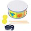 small foot Trommel mit Trommelstöcken aus Holz, mit verstellbarem Gurt, Musikinstrument für Kinder, ab 3 Jahren, 3315