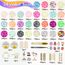 FEMBW Perlen Set Zum AuffäDeln für Armbänder Selber Machen, 6000+ 3mm Beads for Bracelet Making Kit, DIY Schmuck Machen Erwachsene, Smiley Charm Glasperlen Ohrringe Set, Farbe