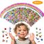 Sticker Kinder 1200+, IKWOLETI 3D Sticker Set für Kinder und Kleinkinder, Aufkleber Kinder inkl. Dino, Tiere, Zahlen, Buchstaben, Autos und Mehr (40 Blätter)