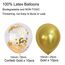 ZERODECO Geburtstagsfeier Dekoration, Gold Happy Birthday Buchstaben Ballons Folienvorhänge Mylarfolie Stern und Herzform Ballons Konfetti Luftballons - Perfekte Geburtstags Party Deko Zubehör