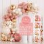 Mandarine Vintage Pink Babyparty Box Deko, 109 Stück Luftballon Girlande Rosa Weiß Gold, 4 Ballonbox mit 27 Buchstaben(B+A-Z), für Babyparty Deko Mädchen, Geburtstagsdeko Mädchen, Gender Reveal