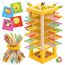 Nene Toys BEEFALL Bienen Geschicklichkeitsspiel für Kinder 3 4 5 6 Jahre – Holz-Turmspiel mit Würfel & Aktionskarten (3 Spielvarianten + Rainbow Sticks) – Montessori Spielzeug, Familienspiel