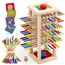 Nene Toys BALLFALL, Montessori Spielzeug ab 3 4 5 6 Jahren – Holzspiel für Kinder – Lernspiel mit Stäbchen, Würfel & Karten – Pädagogisches Brettspiel – Tolles Geschenk Mädchen Jungen von 3-9 Jahren