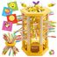 Nene Toys BEEFALL Groß, 4-in-1 Lernspiel mit Bienen, Montessori Spielzeug ab 3 Jahren mit bunten Stäben, Würfeln & Karten - Holzspiel für Jungen & Mädchen 3-9 Jahre - Pädagogisches Familienspiel