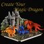 whatstem Bastelset für Kinder – Drachenspielzeug-Malset mit 3 Drachenfiguren und 3D-Puzzleschloss, bestes Tween-Farbgeschenk, um einen eigenen mächtigen Drachen zu erschaffen