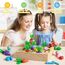 COOLJOY Montessori Spielzeug ab 2 3 Jahre, Karotten Steckspiel Holz, Magnetische Angelspie, Holzspielzeug Motorikspielzeug, Ostern Geschenke Kinder 2 3 4 Jahre Junge und Mädchen