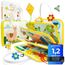 zoula kidz® Busy Board 3 Jahre - Activity Buch mit 8 Seiten - sicheres Montessori Buch für die Autofahrt und Activity Book zur Beschäftigung im Flugzeug & Reisespielzeug aus weichem Filz (Alpaka)