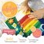 zoula kidz® Busy Board 3 Jahre - Activity Buch mit 8 Seiten - sicheres Montessori Buch für die Autofahrt und Activity Book zur Beschäftigung im Flugzeug & Reisespielzeug aus weichem Filz (Alpaka)