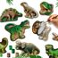 SES Creative | Dinosaurier Bastelset für Kinder | 2-in-1 Gipsgießen und Kratzbilder | DIY Set Kinder ab 5 Jahren | Kreatives Spielzeug | Geschenkidee | Auswaschbare Farben | Fördert Motorik