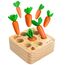 Holzspielzeug ab 1 Jahr | Baby Motorik Spielzeug für 12 Monate Jungen und Mädchen | Montessori Sortierspiel Holzpuzzle Karottenernte | Lernspielzeug für Kinder als Geburtztag Geschenk (Karroten)