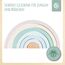 Bieco Holz Regenbogen Baby Pastell | Steckspiel | Spielzeug Stapelturm Montessori Holzspielzeug ab 0 Monaten Holzregenbogen Stapel