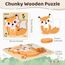 Airlab Holzpuzzle Holzspielzeug für Kinder, Steckpuzzle Montessori Spielzeug, 4er-Set Puzzle Lernspielzeug Pädagogisches Spielzeug Geschenk
