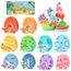 LZDMY Montessori Spielzeug ab 1 Jahr, Baby Holzspielzeug Dino Eier Motorikspielzeug, Steckspiel Holzpuzzle Montessori Eier Sortierspiel Kinder Spielzeug Geburtstag Ostern Geschenk Mädchen & Junge