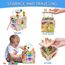 KMTJT Montessori Motorikwürfel Spielzeug ab 1 2 3 Jahr | Aktivitätswürfel Steckspiel Holz ab 12 18 Monate Baby | Geschenk Mädchen Jungen | Kinder Holzspielzeug Motorikspielzeug ab 1 Jahr (Rosa)