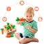 Holzspielzeug ab 1 Jahr | Baby Motorik Spielzeug für 12 Monate Jungen und Mädchen | Montessori Sortierspiel Holzpuzzle Karottenernte | Lernspielzeug für Kinder als Geburtztag Geschenk (Karroten)