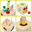 LZDMY Montessori Spielzeug ab 1 2 3 Jahr, 6 in 1 Motorikwürfel mit Karotten, Baby Holzspielzeug Sensorik Spielzeug, Motorik Spielzeug Kinder Steckspiel Geburtstag Ostern Geschenk für Junge Mädchen