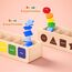LZDMY Montessori Spielzeug ab 2 Jahr, Motorikspielzeug Baby Holzspielzeug ab 12 Monate mit Aufbewahrungsbox, Sortier Steckspielzeug mit 25 Blöcken Lernspielzeuge Ostern Geschenk