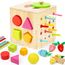 LZDMY Montessori Spielzeug ab 1 2 3 Jahr, 6 in 1 Motorikwürfel mit Karotten, Baby Holzspielzeug Sensorik Spielzeug, Motorik Spielzeug Kinder Steckspiel Geburtstag Ostern Geschenk für Junge Mädchen