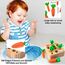 Holzspielzeug ab 1 Jahr | Baby Motorik Spielzeug für 12 Monate Jungen und Mädchen | Montessori Sortierspiel Holzpuzzle Karottenernte | Lernspielzeug für Kinder als Geburtztag Geschenk (Karroten)