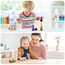Gibot Kleinkinder Wachsmalstifte, Montessori Spielzeug, 12 Farben Buntstifte, Sicher Stapelbares Spielzeug, Geburtstags/Weihnachtsgeschenke für Kinder