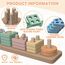 Joozmui Holz Montessori Spielzeug ab 1 2 3 Jahr, Holzspielzeug Motorikspielzeug Baby 6 9 Monate Babyspielzeug Sortierspiel Kinderspielzeug Lernspielzeug Steckpuzzle
