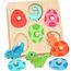LZDMY Montessori Spielzeug ab 1 Jahr, Holzpuzzle Dino Kinderspielzeug, Greifpuzzle Steckspiel Geschenk Junge und Mädchen 12-36 Monate, Holzspielzeug Baby Puzzle Ostern Geburtstag Weihnachten