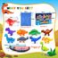 DejaNard Montessori Spielzeug ab 3 4 5 6 Jahre Dino Junge Stapelsteine Kinderspielzeug - Weihnachten Geschenk Mädchen 3-7 Jahre Spiele Motorikspielzeug