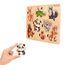 PikatoyZ® Kinderpuzzle ab 1, 2 und 3 Jahre – Montessori Lernspiel mit Waldtieren – Holzpuzzle Steckspiel für Jungen und Mädchen – Geschenkidee für Kinder