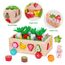 KMTJT Kinder Montessori Spielzeug ab 1 2 3 Jahr | 7-in-1 Holzspielzeug 2 Jahre | Steckspiel Sortierspiel Holzpuzzle Karottenernte | Lernspielzeug Geschenk für Mädchen Jungen Kinder Kleinkind