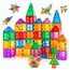 Katiago Magnetische Bausteine, 64 Teile Magnet Bausteine Spielzeug Kinder 3D Farbenfrohe Starterset Magnetische Bauklötze mit 1 Auto für Kinder ab 3 4 5 6 Jahre Geburtstag Geschenk