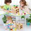 LZDMY Montessori Spielzeug ab 1 2 3 Jahr, 6 in 1 Motorikwürfel mit Karotten, Baby Holzspielzeug Sensorik Spielzeug, Motorik Spielzeug Kinder Steckspiel Geburtstag Ostern Geschenk für Junge Mädchen