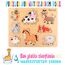 PikatoyZ® Puzzle ab 1 Jahr, 2 und 3 Jahre – Montessori Holzspielzeug mit Bauernhoftieren – Kinderpuzzle und Steckspiel aus Holz – Lernspiel für Kleinkinder