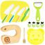LETTO & TAILOR 13 teiliges Kindermesser Set Kinder Sicherheit Küchenmesser mit Gemüse Ausstechformen, Holzmesser, Schneidebrett - für Kinder ab 3 Jahren (13-teiliges Löwenset)