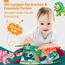 hahaland Baby Spielzeug 0 6 Monate Dinosaurier Babybuch, Sensorisches Stoffbuch mit Schwanz,Interaktive Fühlbuch Knisterbuch Babyspielzeug ab 0-6 Monate,Quiet Book Weihnachten Geschenk für Neugeborene