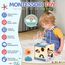Airlab Motorikwürfel ab 1 Jahr, Motorikspielzeug Baby Activity Würfel, Montessori Spielwürfel für Kinder, 6 in 1 Aktivitätswürfel Baby Spielzeug aus Holz, Holzspielzeug Geschenk Mädchen Jungen